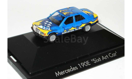 1:87 Mercedes-Benz 190 E ’Sixt Art Car’, масштабная модель, Herpa, scale87