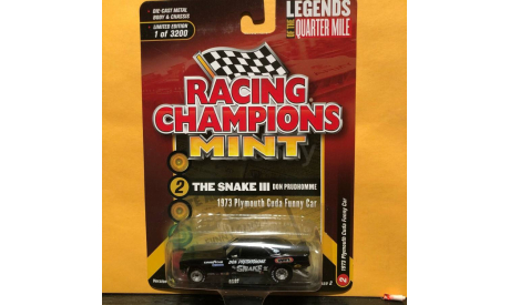 1 64 Plymouth Cuda Funny Car,  1973 г., масштабная модель, Racing Champions Mint, scale64