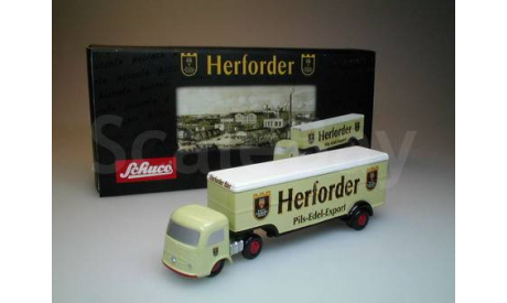 1:87 Mercedes Benz LP911 Koffersattelzug ’Herforder’, масштабная модель, Mercedes-Benz, schuco, scale87