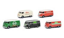 5er Set ’VW T1 Kastenwagen’ - VW T1 mit den Beschriftungen ’Schuco’ + ’Gama’ + ’Märklin’ + ’Trix’ + ’LGB’, масштабная модель, Volkswagen, 1:87, 1/87