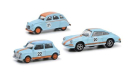 1 87 Set ’Vintage Racing’ besteht aus: Citroen 2CV, Porsche 911 S und Mini Cooper, масштабная модель, Schuco, scale87