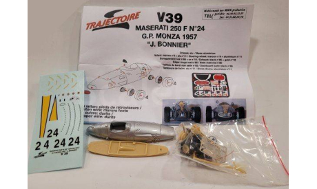 1:43 Maserati 250F GP Monza 1957 г., J.Bonnier St.Nr.24, сборная модель автомобиля, Trajectoire, scale43