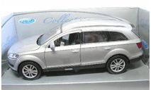 1 24 Audi Q7 (silver), масштабная модель, Welly, scale24