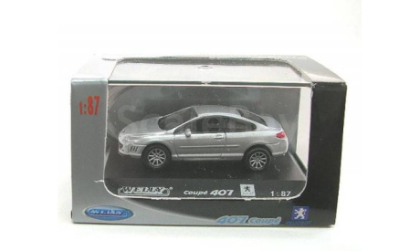 1:87 Peugeot Coupé 407 (silver), масштабная модель, welly, scale87