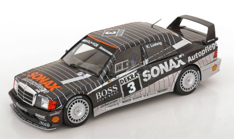 1:18 Mercedes 190E 2.5-16 Evo II No.3 DTM Champion 1992 Ludwig, масштабная модель, werk83, scale18, Mercedes-Benz