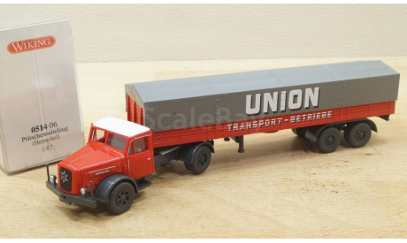 1:87 Henschel Pritschensattelzug ’Union Transport’ 1950-55 г., масштабная модель, wiking, scale87