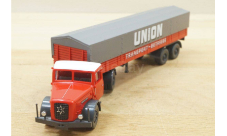 1:87 Henschel Pritschensattelzug ’Union Transport’ 1950-55 г., масштабная модель, wiking, scale87