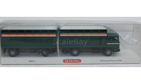 1:87 Mercedes-Benz 1620 1963-67г, Viehtransporthängerzug, масштабная модель, wiking, scale87