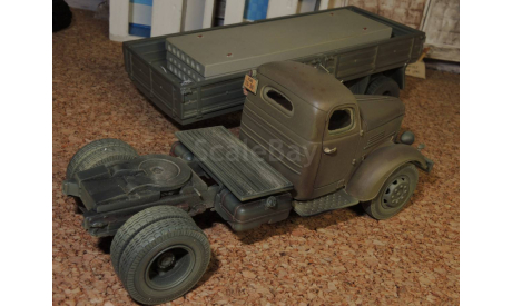 ЗиС 120 с полуприцепом ОДАЗ-885, масштабная модель, СарЛаб, 1:43, 1/43