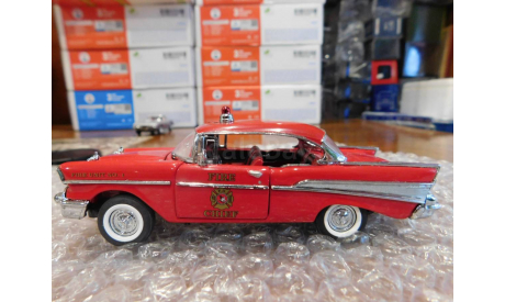 1957 Chevrolet Bel Air Sport Coupe- Fire Chief , 1:43, Franklin Mint, масштабная модель, Ford, 1/43