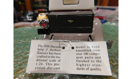 Duesenberg J Derham Tourster 1930, 1:24 , Franklin Mint, масштабная модель, scale24