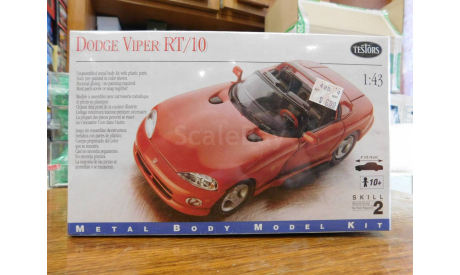 Кит Dodge Viper RT10, Testors, сборная модель автомобиля, scale43