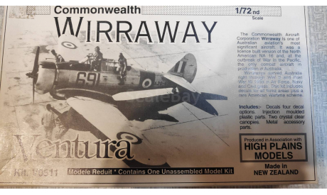 1:72 C.A.C. Wirraway, масштабные модели авиации, Ventura Hobby Products, 1/72