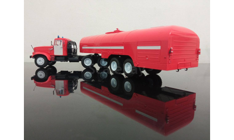 Краз-258Б1 пожарный с тз-22 1/43, масштабная модель, Автоистория (АИСТ), scale43