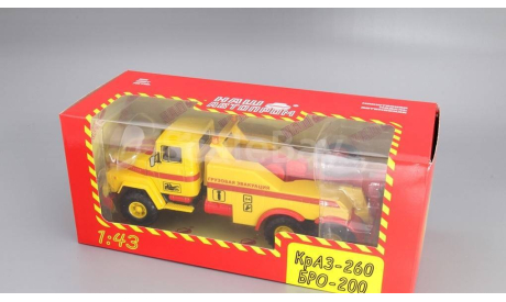 КрАЗ-260 БРО-200 желтый/красный, масштабная модель, Наш Автопром, scale43