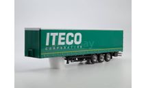 Полуприцеп НефАЗ-93341 зеленый ИТЕКО, масштабная модель, ПАО КАМАЗ, 1:43, 1/43