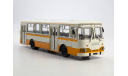Автобус ЛиАЗ-677М бело-желтый СОВА, масштабная модель, Советский Автобус, 1:43, 1/43