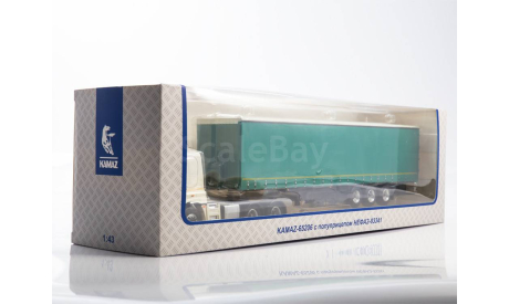 КАМАЗ-65206 с полуприцепом НЕФАЗ-93341, масштабная модель, ПАО КАМАЗ, 1:43, 1/43