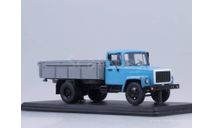 ГАЗ-3307 (двигатель ЗМЗ-513) дерев. борт (голубой-серый), масштабная модель, Start Scale Models (SSM), scale43