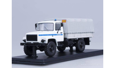 Горький-3308 4х4 бортовой с тентом, Милиция, масштабная модель, Start Scale Models (SSM), 1:43, 1/43