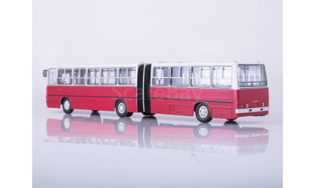 Автобус Ikarus-280.33 красно-белый СОВА, масштабная модель, Советский Автобус, 1:43, 1/43