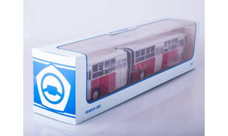 Автобус Ikarus-280.33 красно-белый СОВА, масштабная модель, Советский Автобус, 1:43, 1/43