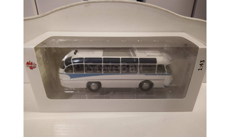 Автобус ЛАЗ-697Е белый мускари, масштабная модель, DEMPRICE, scale43