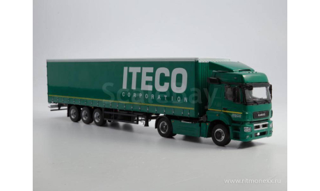 КАМАЗ-5490 с полуприцепом НЕФАЗ-93341, масштабная модель, ПАО КАМАЗ, 1:43, 1/43