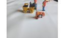 1/50 мини-каток BOMAG BW75 adl и нарезчик швов + две фигуры, масштабная модель, Conrad, scale50