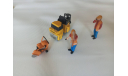 1/50 мини-каток BOMAG BW75 adl и нарезчик швов + две фигуры, масштабная модель, Conrad, scale50