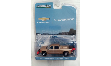 1:64 Chevrolet Silverado 1500 со снегоуборочным оборудованием,  Greenlight, масштабная модель, Greenlight Collectibles, scale64