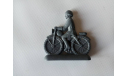 Мотоциклист, металл 4,5 см, Сделано в СССР, фигурка, scale0