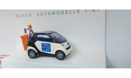 1:87 SMART City Coupe уборочный, пр-во Busch, Германия, масштабная модель, scale87