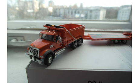 1:50 Mack Granite Dump Truck с прицепом-трейлером, First Gear, масштабная модель, 1/50