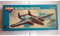 Ночной истребитель Northrop P-61 Black Widow, сборные модели авиации, Novo, scale72