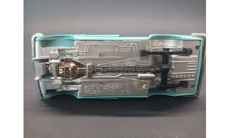 Волга газ 24 Бирюзовая Такси, масштабная модель, Агат/Моссар/Тантал, scale43