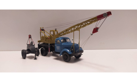 ЗиЛ-164 автокран АК-75 с грейфером СарЛаб, масштабная модель, scale43