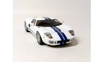 Ford GT40 (белый/синий) Форд DeAgostini  Б.9775, масштабная модель, scale43