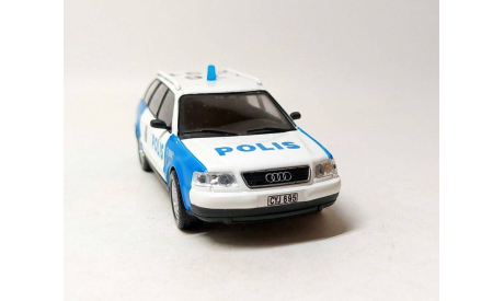 Audi A6 Avant 1994 полиция Швеции (белый/синий) DeAgostini  Б.9964, масштабная модель, scale43