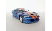1:24 Dodge Viper GTS (синий) Додж Bburago Б.10068, масштабная модель, scale24