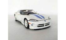 1:24 Dodge Viper RT/10 (белый) Додж Bburago Б.10069, масштабная модель, scale24