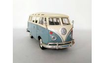 1:25 Volkswagen Van ’Samba’ (голубой/белый) Фольксваген Maisto  Б.10078, масштабная модель, scale24