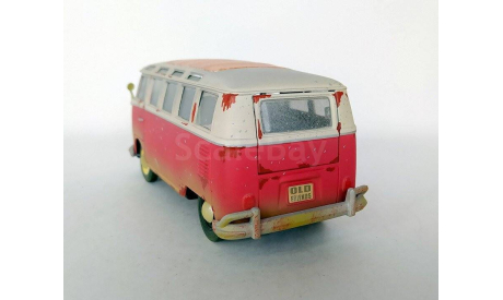 1:25 Volkswagen Van ’Samba’ (красный/белый) Фольксваген Maisto  Б.10079, масштабная модель, scale24