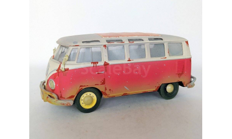 1:25 Volkswagen Van ’Samba’ (красный/белый) Фольксваген Maisto  Б.10079, масштабная модель, scale24