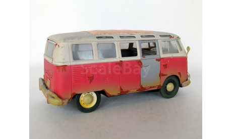 1:25 Volkswagen Van ’Samba’ (красный/белый) Фольксваген Maisto  Б.10079, масштабная модель, scale24