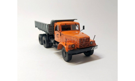 КРАЗ-256Б1 самосвал (оранжевый/серый) DeAgostini  Б.11384, масштабная модель, scale43