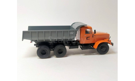 КРАЗ-256Б1 самосвал (оранжевый/серый) DeAgostini  Б.11384, масштабная модель, scale43