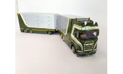 1:50 Scania S Highline I CS 20H 6X2 B . Boercamp (зелёный/серебристый) Скания WSI Models  Б.11014