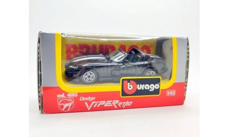 Dodge Viper RT/10 (чёрный) Додж Bburago  Б.11777, масштабная модель, scale43