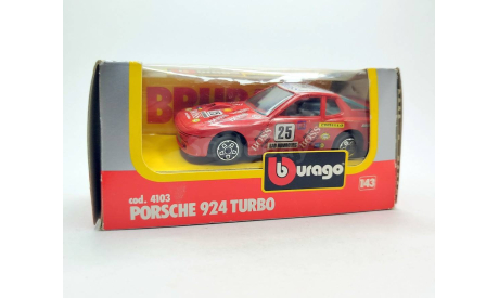 Porsche-924 Turbo (красный) Порше Bburago  Б.11769, масштабная модель, scale43